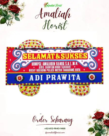 Papan Bunga Ucapan Selamat Pelumutan